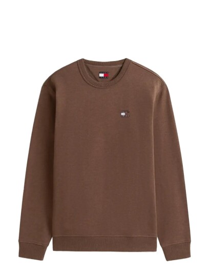 Tommy Jeans Tjm Reg Badge Crew Ext Brown S