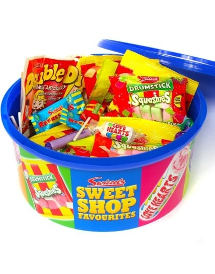 Swizzels Sweet Shop Tub 650 gram   Gaveeske med Forskjellig Godteri