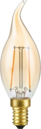 Spl E14 2,9W dimbar LED kronepære med spiss C35 250lm 2200K gyllent glass filament Dimbar : Dimbar Kulør : Ekstra varm Spl E14 2,9W dimbar LED kronepære med spiss C35 250lm 2200K gyllent glass filament Dimbar : Dimbar Kulør : Ekstra varm