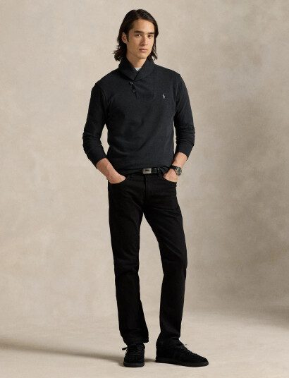 Polo Ralph Lauren Luxury Jersey Shawl-Collar Pullover - Navy - XS Polo Ralph Lauren Luxury Jersey Shawl-Collar Pullover - Navy - XS