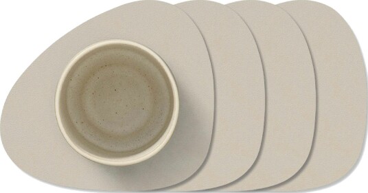 Curve Nupo Glassunderlegg 4-pk, Oyster White