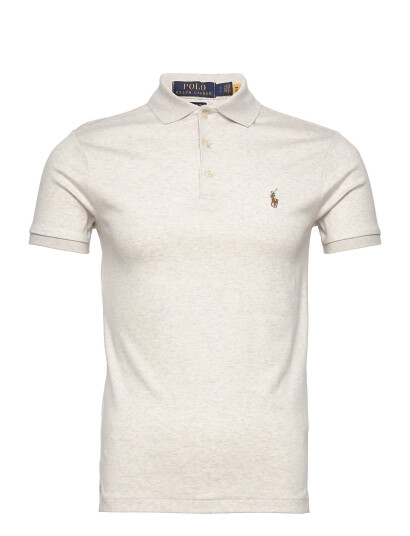 Polo Ralph Lauren Custom Slim Fit Soft Cotton Polo Shirt - Cream - XXL