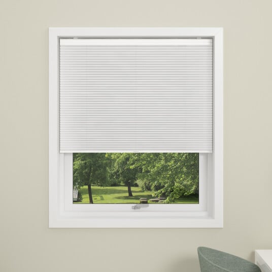 DEBEL PLISSÉ TOUCH LYSDEMPENDE 120X160, HVIT