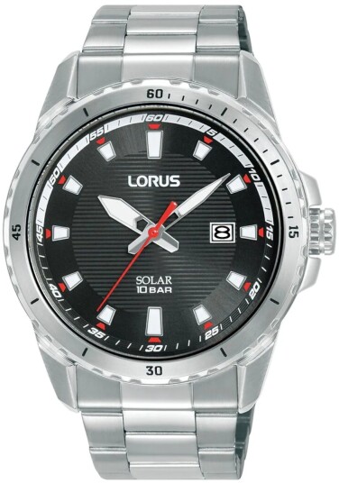 Lorus Herreklokke RX367AX9 Solar Sort/Stål Ø42 mm Lorus Herreklokke RX367AX9 Solar Sort/Stål Ø42 mm