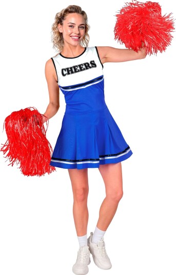 Widmann Cheerleader Kjole Blå Kostyme Large 22383