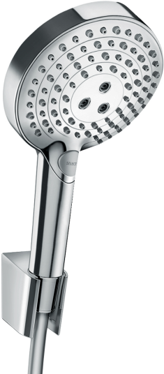 Hansgrohe Raindance Select S Sett 120 Ø125 mm, 3jet, m/dusjslange 125 cm, Krom Hansgrohe Raindance Select S Sett 120 Ø125 mm, 3jet, m/dusjslange 125 cm, Krom