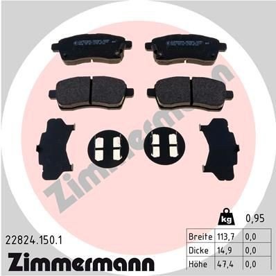 Bremseklosser ZIMMERMANN 22824.150.1 Bremseklosser ZIMMERMANN 22824.150.1