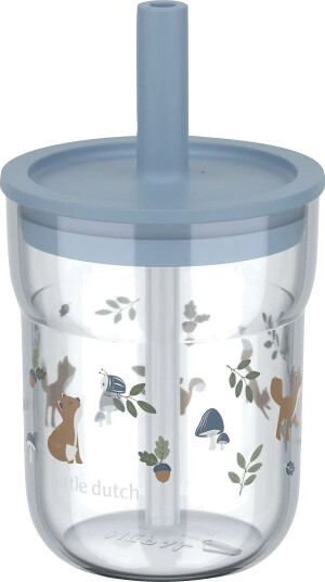 Mepal Børneglas Med Sugerør Mio Forest Friends - Nude - 250 ML