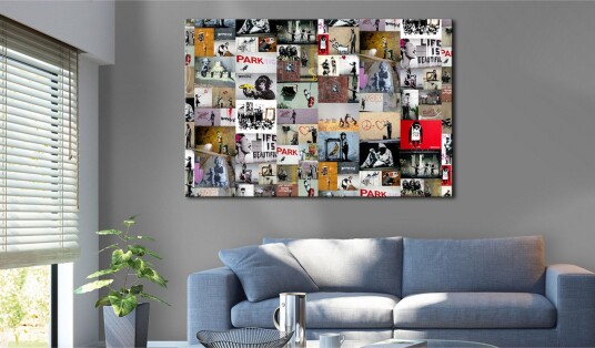 Tavle Art Of Collage: Banksy 120X80 Artgeist sp. z o. o.