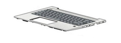Hp - Erstatningstastatur For Bærbar Pc - Med Clickpad - Bakbelysning - Nordisk - Med Toppdeksel - For Probook 445 G6, 445R G6
