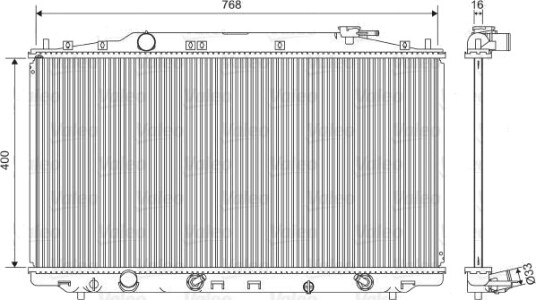 Radiator, motorkjøling VALEO 701551