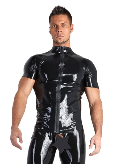 Latex T-skjorte Med Glidelås Latex T-skjorte Med Glidelås