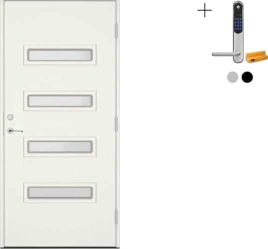 Ytterdør Swedoor Clever-Line+ Rago med Yale Doorman Classic Home