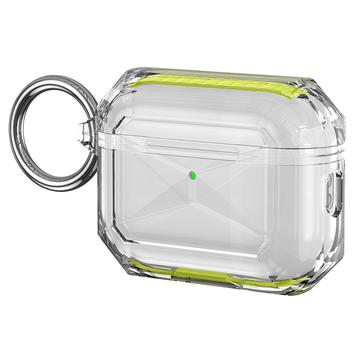 AirPods Pro 3 tofarget mykt TPU beskyttelsesetui   gul/transparent