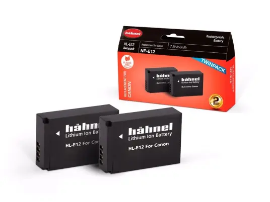 Hähnel batteripakke Canon HL-E12 Twin pack Hähnel batteripakke Canon HL-E12 Twin pack