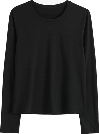 aim´n Soft Basic Round Neck Long Sleeve BLACK XS