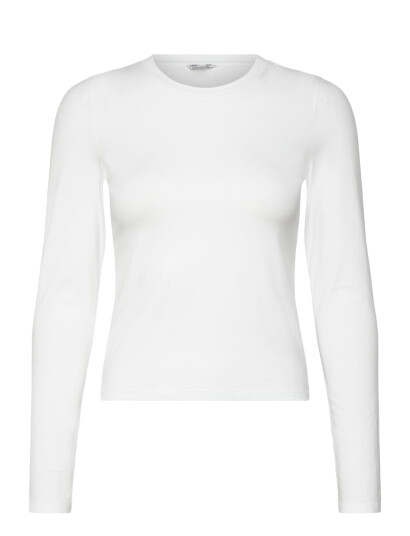 Organic Basics Everyday Regular Long Sleeve Tee   White   XL