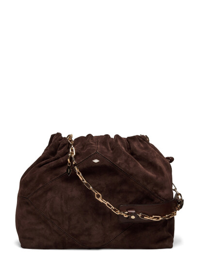 ba&sh Bag M Suede June Tote   Brown   ONE SIZE