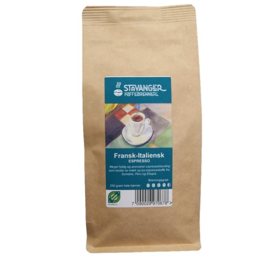 Økologisk espresso fransk/italiensk 250g,