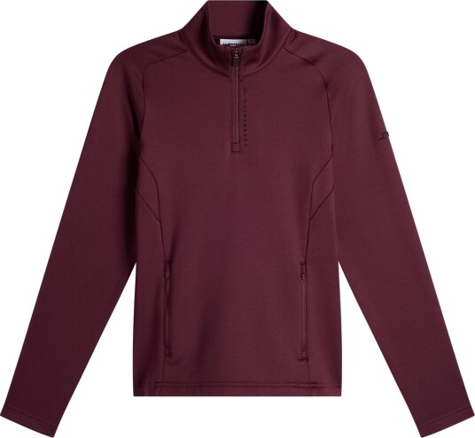 J.Lindeberg Selena Quarter Zip Mid Layer Golfgenser dame Winetasting Small