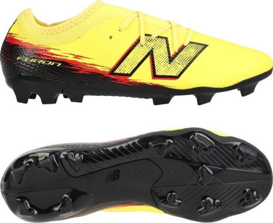 New Balance Furon V8 Team Fg Live Wire   Gul/svart Barn   Gress (Fg) størrelse 37½
