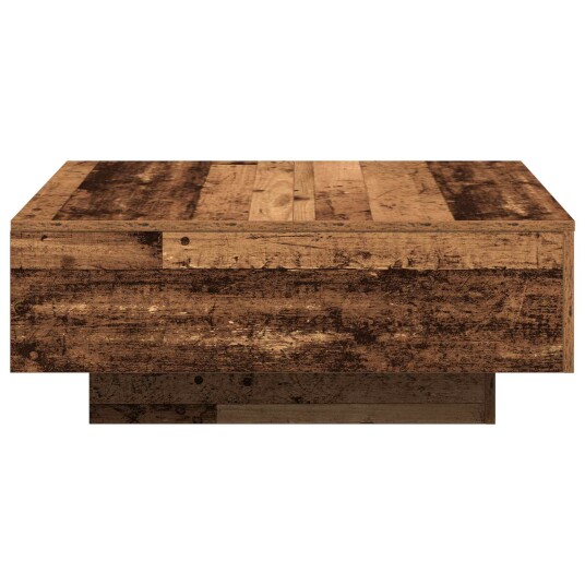  Kaffebord i gammelt tre 80x80x31 cm ingeniørtre