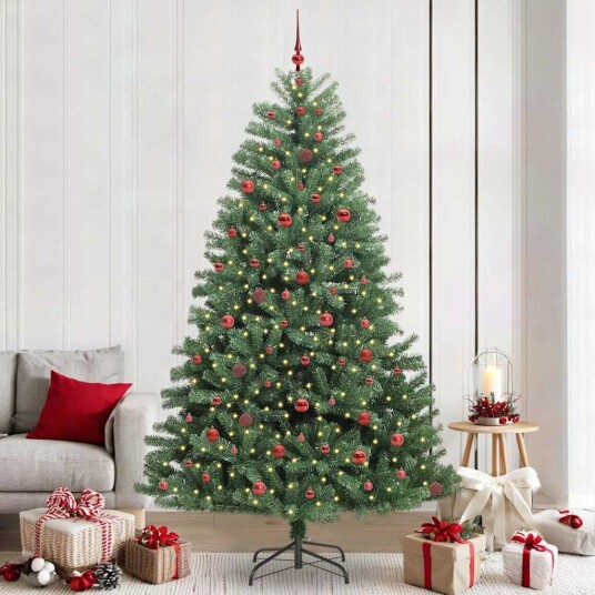  Kunstig sammensatt juletre grønn 240 cm PVC og metall