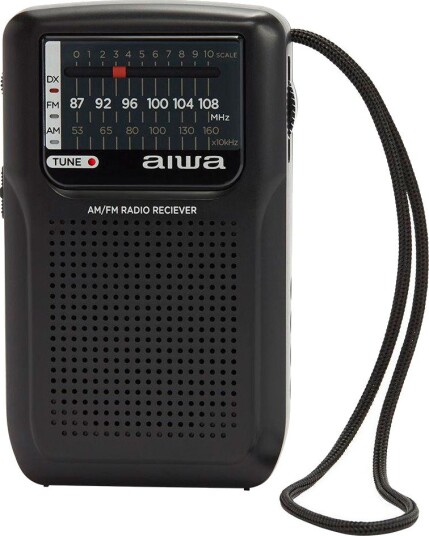 Aiwa RS-33 Mini lommeradio AM/FM Svart