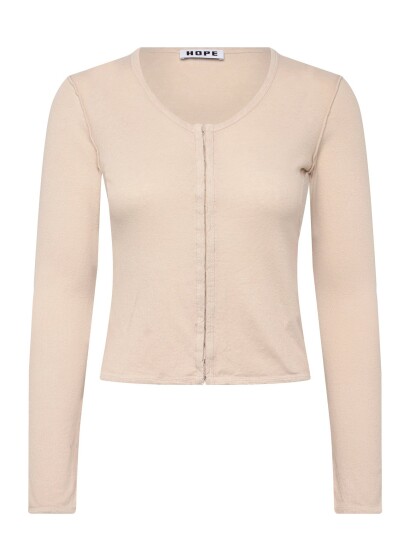 Hope Angel Cardigan Ecru Hemp Rib Beige 42 Hope Angel Cardigan Ecru Hemp Rib Beige 42