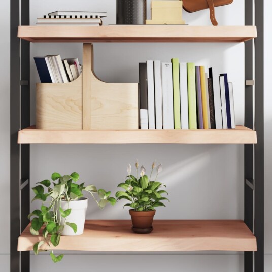 vidaXL Vegghylle 80x50x6 cm ubehandlet heltre eik