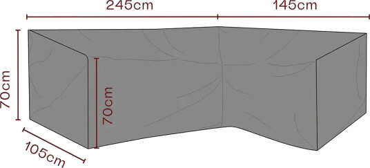 Brafab Møbeltrekk hjørnesofa 145/245x70x105 cm Premium