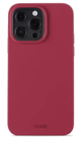 Holdit iPhone 13 Pro Soft Touch Silikon Deksel - Red Velvet