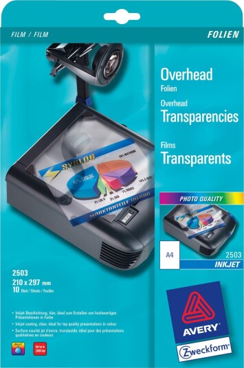 Avery Folie Hvit A4 210 X 297 Mm 10 Stk Papir