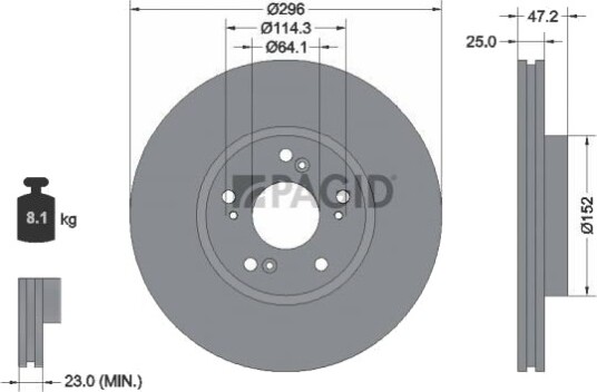 PAGID 54950N Bremseskive