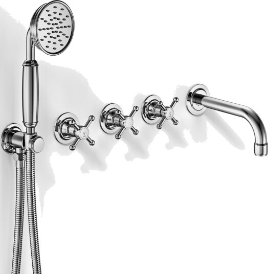Hassel & Teudt HBR704 S05 Badekar/Dusjsett Med 15cm Tut Krom