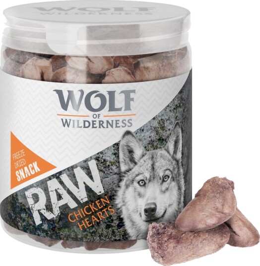 Wolf Of Wilderness Raw Frysetørkede Premiumsnacks Raw Kyllinghjerter 4 X 70 G 