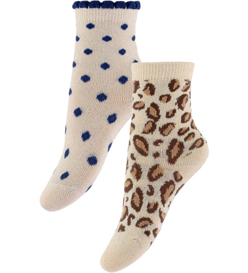 Konges Sløjd Sokker 2 pack Leo/Dot m. Glitter 17/18 Sokker Beige Konges Sløjd Sokker 2 pack Leo/Dot m. Glitter 17/18 Sokker Beige