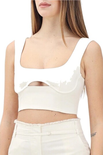 Patrizia Pepe Dame Topper Hvit L,