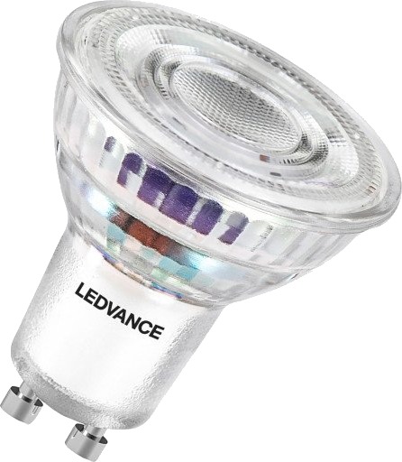 Ledvance Ultra Efficient GU10 spotpære 3000K 2W Clear/Silver Diameter 50 mm Length 54 mm