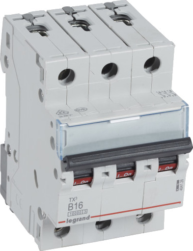 Legrand TX³ MCB automatsikring B16 3P 3M 10/10kA Legrand TX³ MCB automatsikring B16 3P 3M 10/10kA