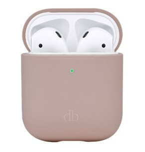 Dbramante1928 Costa Rica - Eske For Trådløse Øretelefoner - Silikon, Resirkulert Plast - Rosa Sand - For Apple Airpods (2. Generasjon)