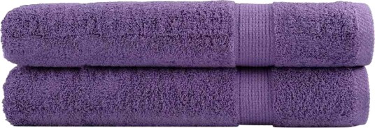 vidaXL Premium håndklær SOLUND 2 stk lilla 80x200 cm 600 g/m2 vidaXL Premium håndklær SOLUND 2 stk lilla 80x200 cm 600 g/m2