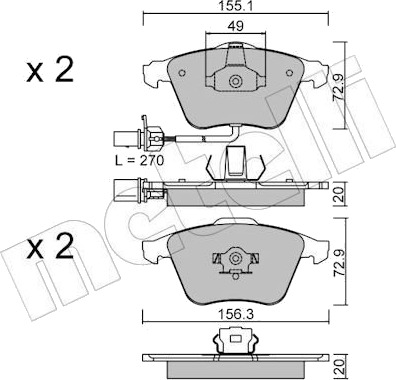 METELLI 22 0549 1 Bremseklosser