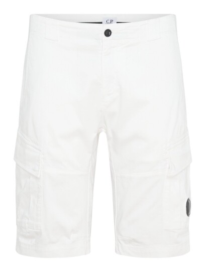 C.P. Company Satin Stretch Bermuda White 48 C.P. Company Satin Stretch Bermuda White 48