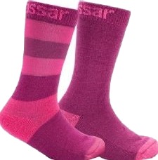 Vossatassar 2pk Wool Socks PINK S 22 25