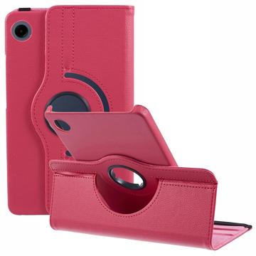 Samsung Galaxy Tab A9 360 Roterende Folio etui Varm rosa