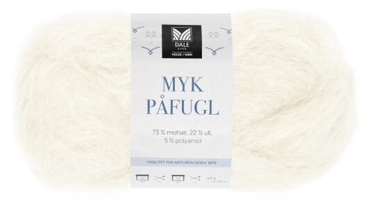 Dale Garn Dale Myk Påfugl 0010 Hvit
