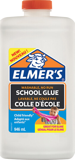 Elmer's flytende skolelim, hvit, vaskbar, 946 ml - fantastisk til fremstilling av slim