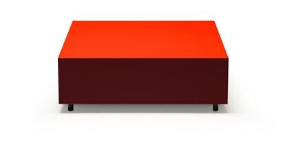 Established & Sons Bloc Salongbord med Skuff L85 Lys Rød/burundy/leire