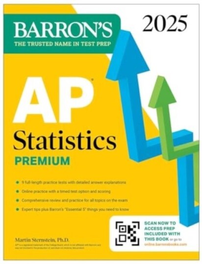 AP Statistics Premium, 2025: Prep Book with 9 Practice Tests + Comprehensive Review + Online Practic